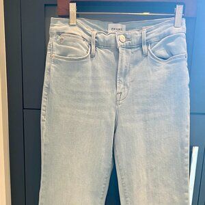 Frame Denim Le Easy Flare Raw Hem Size 28